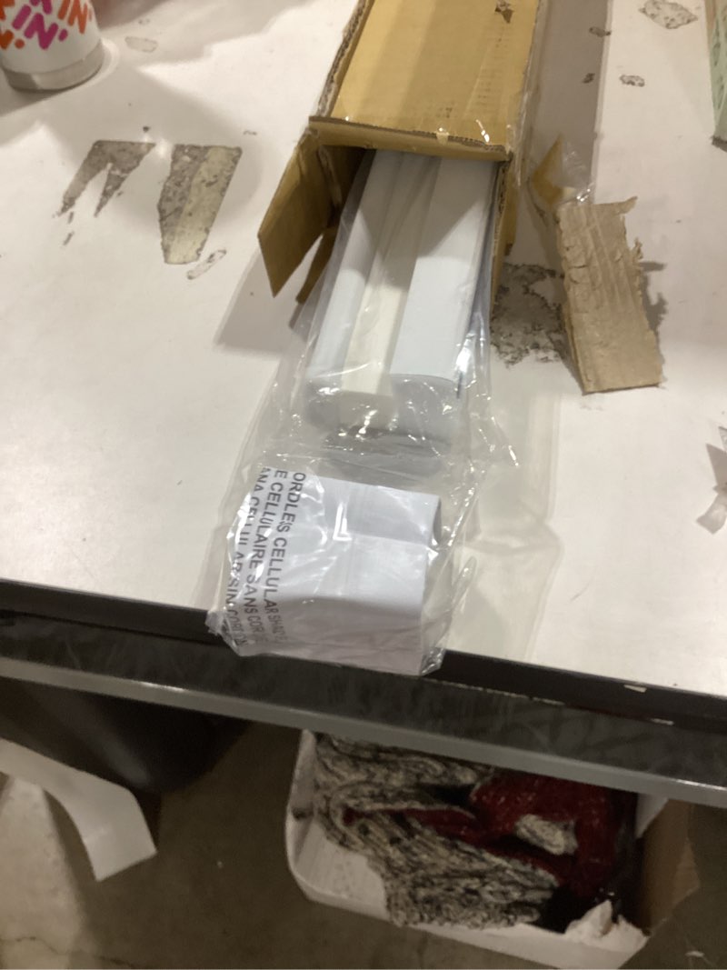 Condition photo showing Good Condition for dez furnishings cordless 1" light filtering cellular shade, 28.5"w x 64"h, white white 28.5"w x 64"h