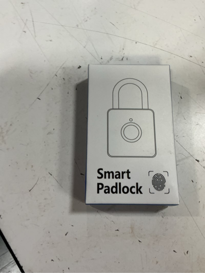 Condition photo showing New/Like New for fingerprint padlock, pothunder smart padlock, locker lock, fingerprint lock with app unlock, usb rechargeable, suitable for gym locker, door(black) onyx black