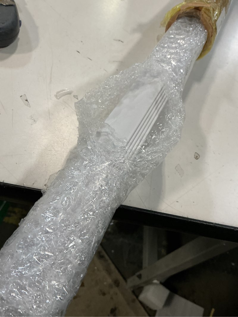 Condition photo showing Good Condition for Sasylvia 5 Pcs Wall Corner Protector Guards, Vinyl 1-1/8 x 48 Inches Corner Trim Molding, Avoid Scratching Scuffs, Ease Install and Cleaning for Door Countertop Furniture Cabinet Protection, White 1-1/8 x 1-1/8 x 48 Inches White 5