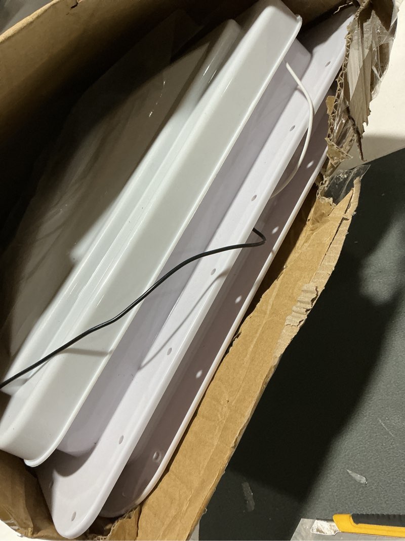 Condition photo showing As Is for 14" rv roof vent for camper trailer universal white lid roof vent with 12v rv vent fan 6" blades white lid inner for garnish ring manual operation vent