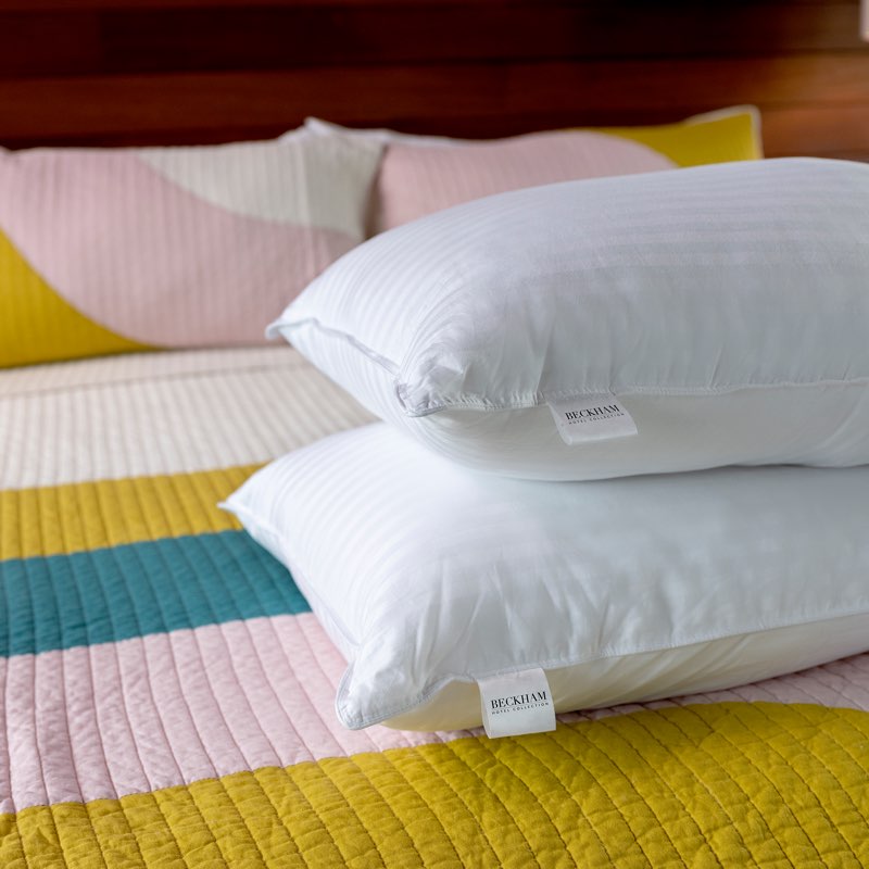 Two large pillows beckham down alternative