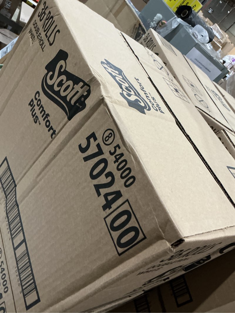Condition photo showing New/Like New for scott comfortplus toilet paper, 36 double rolls, 231 sheets per roll, septic-safe, 1-ply toilet tissue double 231 sheets (pack of 36)
