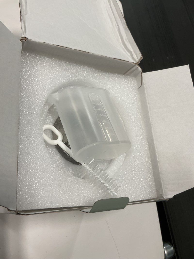 Condition photo showing As Is for Glass Essential Oil Diffuser with Glass Reservoir & WoodBase, 200ml Ultrasonic Lock Color Timer Auto-Off 7 Color Light Aroma Glass Dome Diffuser for Home Office Bedroom Yoga Yellow