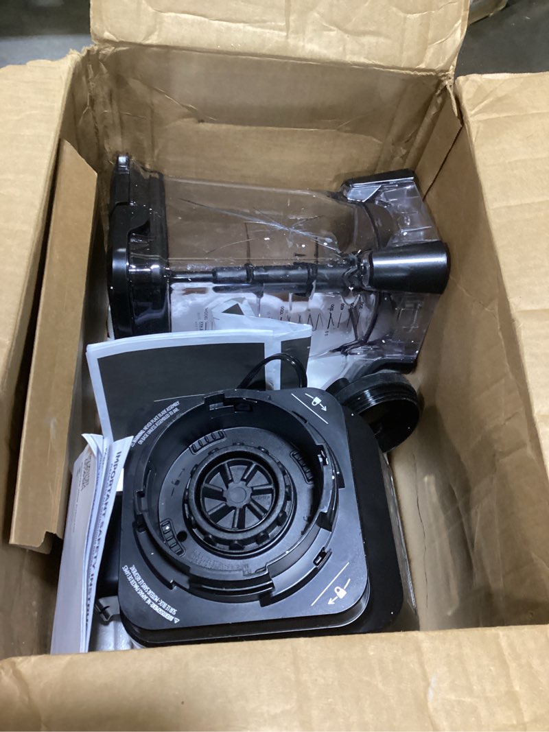 Condition photo showing As Is for (Broken)Ninja BN751 Professional Plus DUO Blender, 1400 Peak Watts, 3 Auto-IQ Programs for Smoothies, Frozen Drinks & Nutrient Extractions, 72-oz. Total Crushing Pitcher & (2) 24 oz. To-Go Cups, Black 72 oz. Blender + 24 oz. Cups