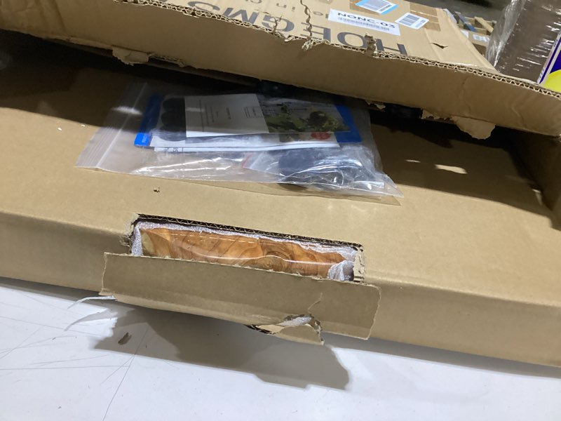 Condition photo showing As Is for 19.5 Inch Live Edge Side Table, Wood Freeform Small End Table with Waterproof, Rustic Accent Table Unique for Living Room, Bedroom, Home 19.5"D x 19.5"W x 20.5"H