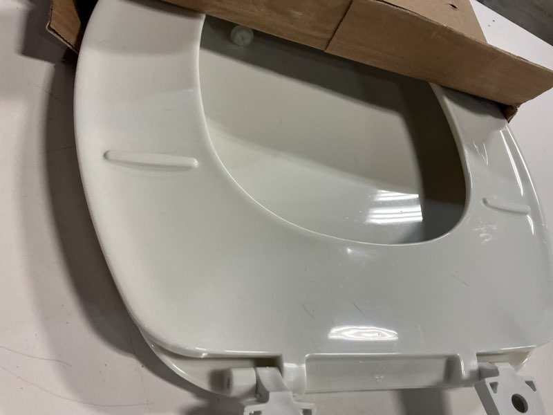Condition photo showing As Is for bemis 170 durable plastic toilet seat, elongated, white