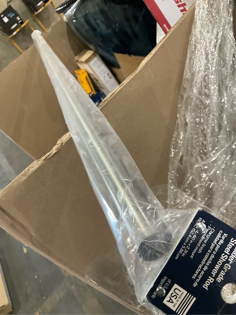 Steel shower rod