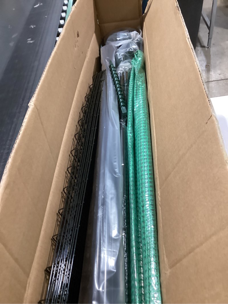 Condition photo showing New/Like New for Giantex 6x6x6.6 FT Greenhouse, Outdoor Wall-in Tunnel Greenhouse with Ground Stakes, Rope, 2 Zippered Doors, 2 Roll-up Windows, Weatherproof PE Cover, Hot House, Portable Grow Tent (Green)