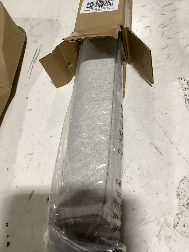 Condition photo showing Good Condition for lazblinds no drill roman shades for windows, cordless blackout window shades with uv protection, polyester fabric for bedroom & living room, 20" w x 64" h, natural blackout - faux linen - natural 20"w x 64"h