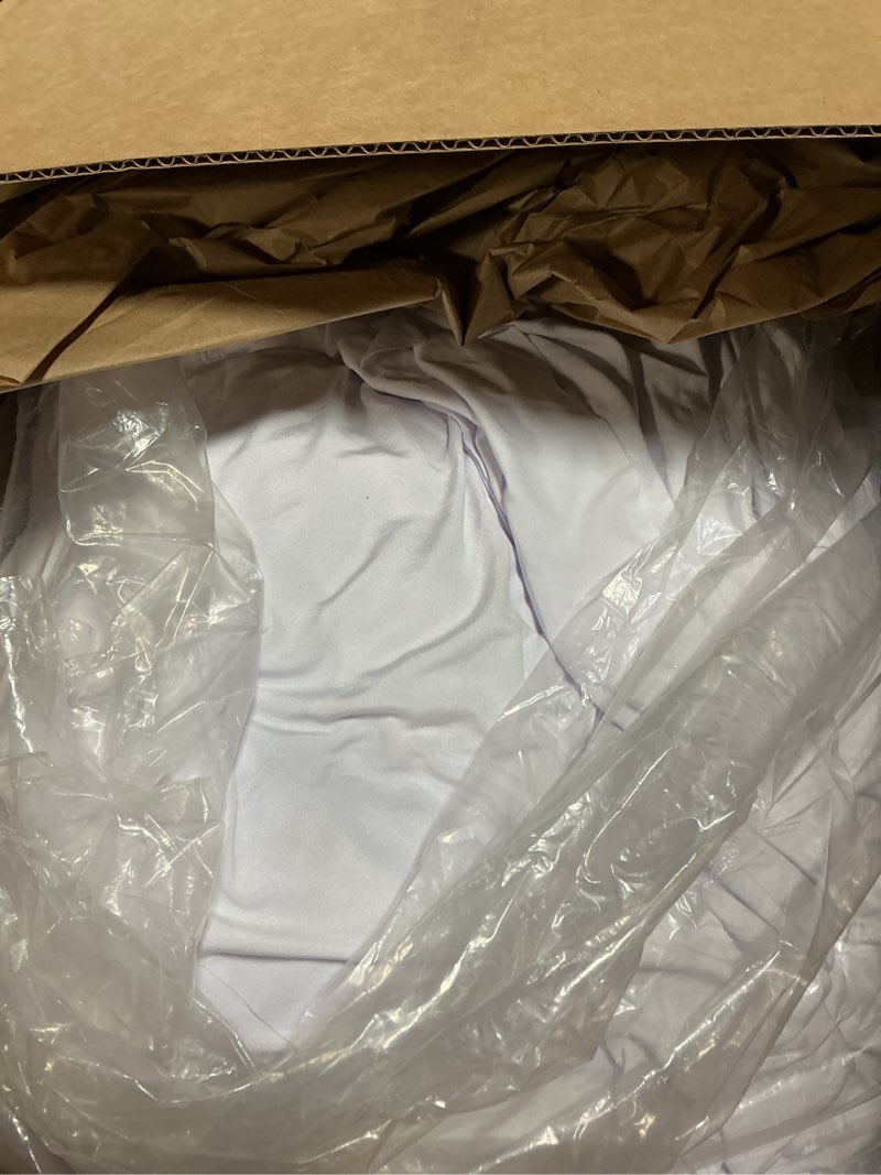 Condition photo showing Good Condition for White Round Spandex Tablecloths for 60 inch Tables, Wrinkle Free Stretchy 120 inch Fitted Round Table Cloths Cover with Skirt for Wedding Birthday Parties Banquet White 60 inch 