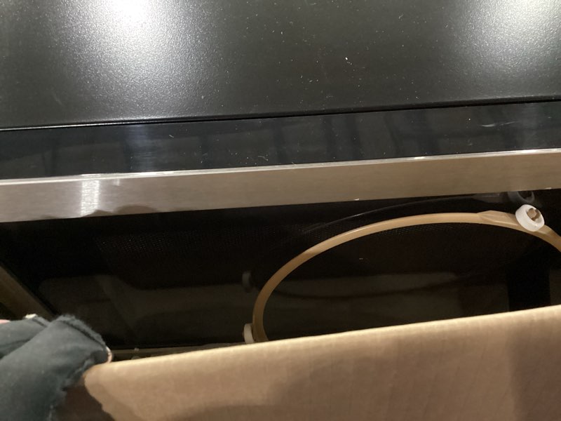 Condition photo showing As Is for TOSHIBA EM131A5C-SS Countertop Microwave Ovens 1.2 Cu Ft with 12.4" Removable Turntable Smart Humidity Sensor, 12 Auto Menus Mute Function ECO Mode Easy Clean Interior, 1000W, Silver 1.20 Cu.ft