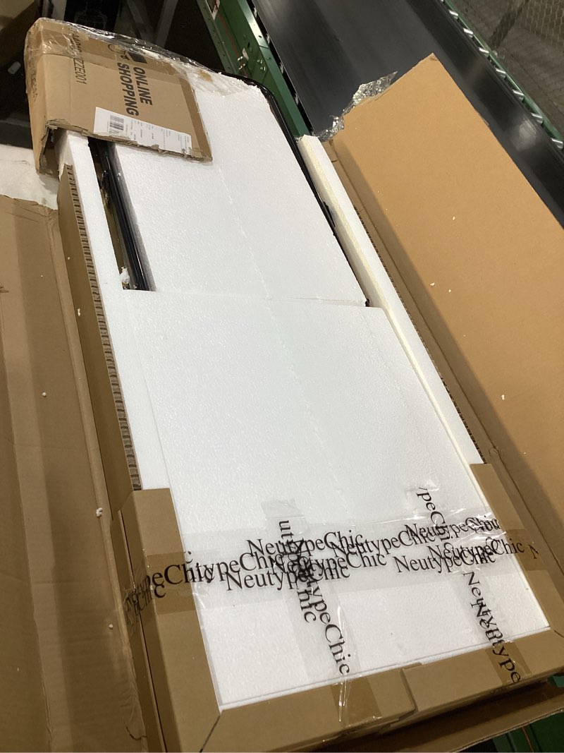 Condition photo showing New/Like New for self Full Length Floor Mirror 51"x16" Large Rectangle Wall Mirror Hanging or Leaning Against Wall for Bedroom, Dressing and Wall-Mounted Thin Frame Mirror - Gold, 51" x 16" (USAM004) Gold 51"L x 16"W