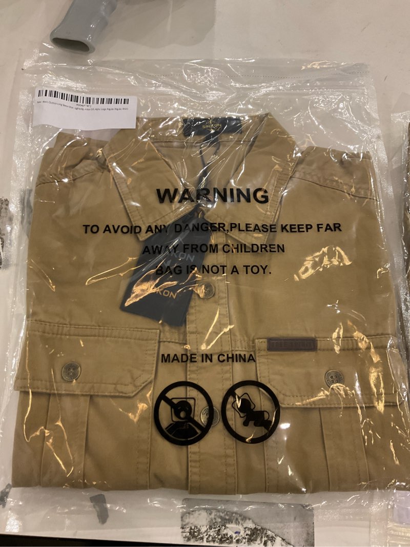 Men’s Outdoor Long Sleeve Shirt - Lightweight, Breathable, Quick-Dry, UV Protection (US, Alpha, Larg