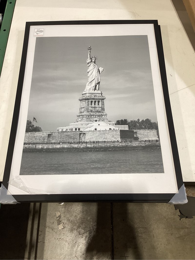 Condition photo showing As Is for (similar to) enjoybasics picture frame, display poster with mat or without mat, wall gallery photo frames, black, 2 pack blac