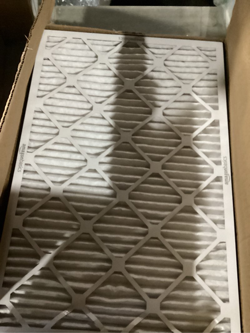 Condition photo showing Good Condition for amazon basics 20x30x1 air filter 6-pack, merv 11 ac furnace filters, removes dust, pet, allergy control, electrostatic, removes lint and pollen (actual size: 19.75" x 29.75" x 0.75") 20x30x1 merv 11