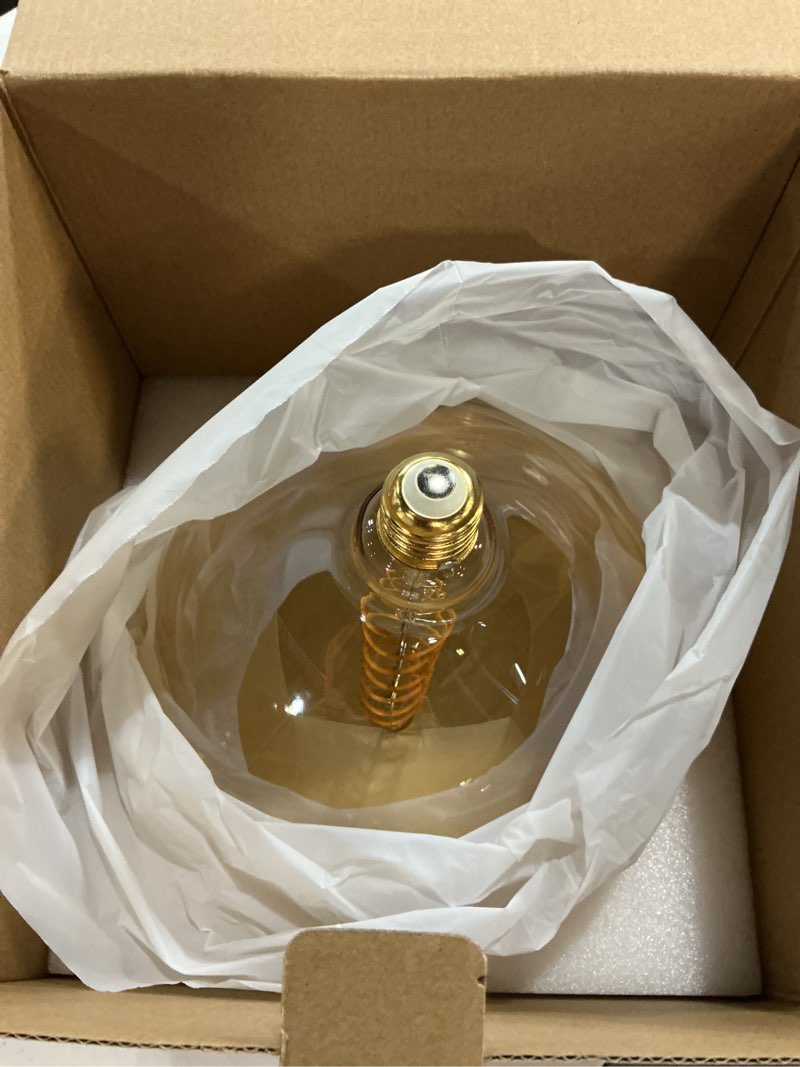 Condition photo showing Good Condition for oversized decorative light bulb 6w 600lm e26 dimmable 2200k, 1pc | large fancy led edison bulbs, cri>90, 60w incandescent warm white pendant lighting for bedroom dining living room bar ng200am