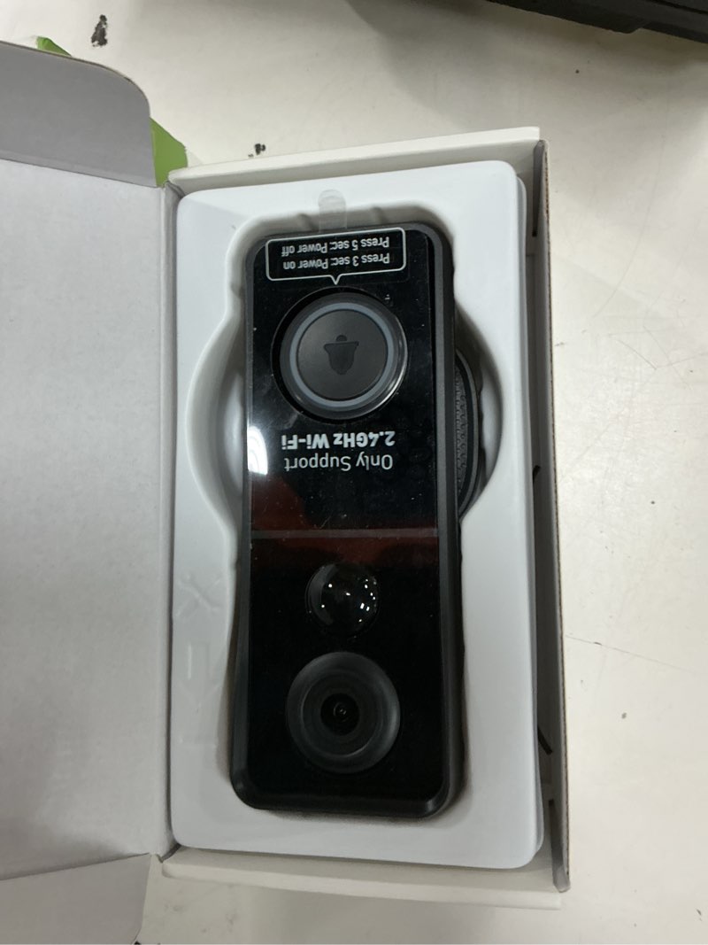 Condition photo showing As Is for mubview doorbell camera wireless with chime, video doorbell - no subscription, voice changer, motion zones customization, 1080hd, pir human detection, 2.4ghz wifi, battery-powered smart doorbell