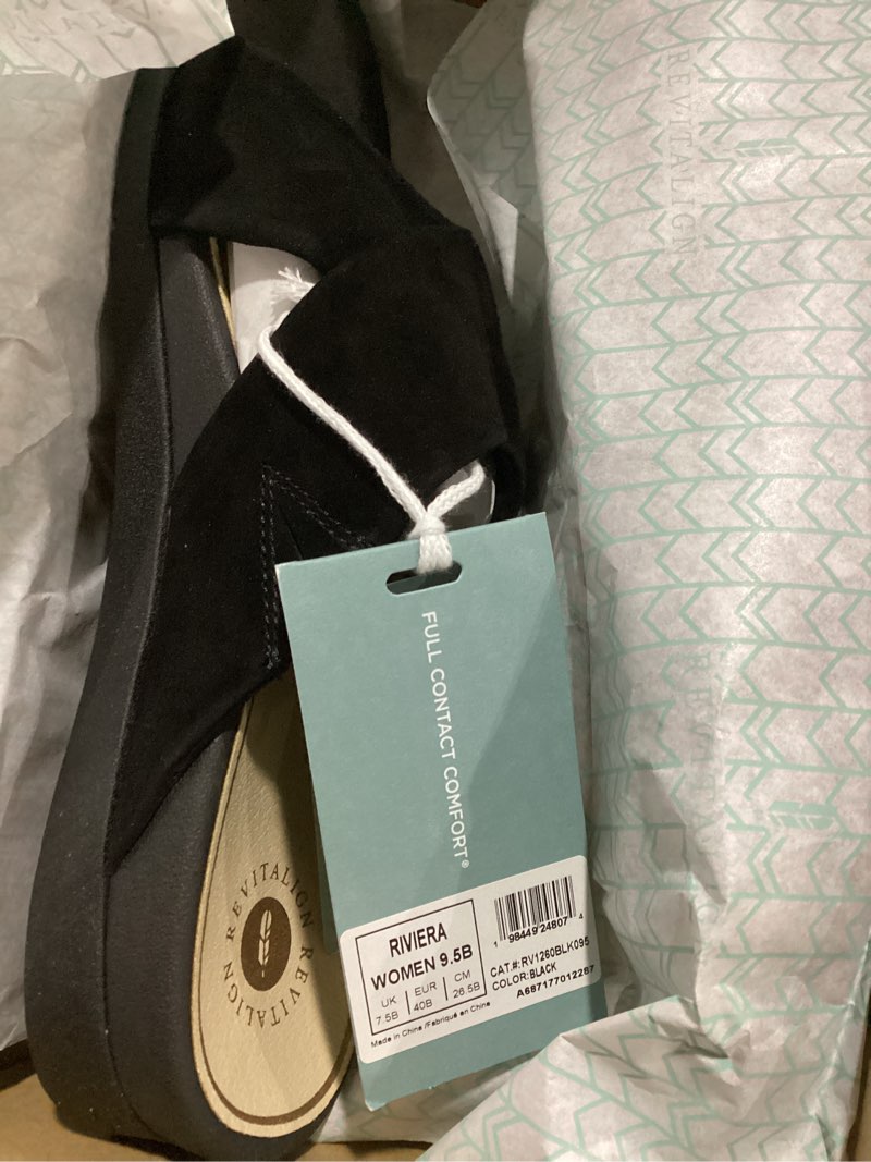 REVITALIGN Women's Riviera Slide Sandal, Black, 9.5