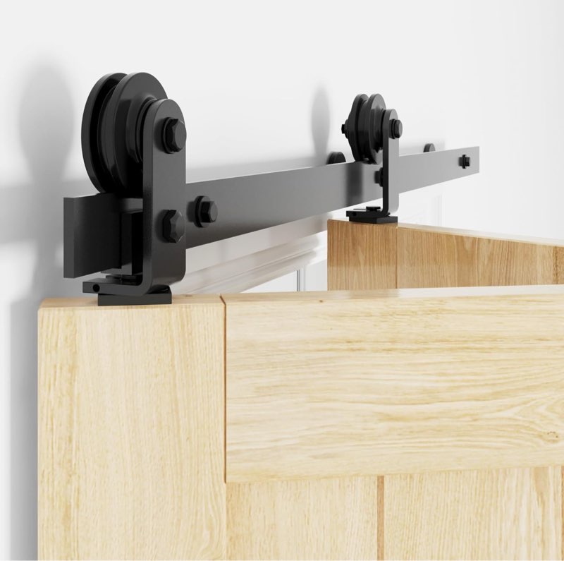 WINSOON Bifold Door Hardware 40 inch: Bi fold Heavy Duty Bifold Barn Hardware Kit - 40" Sliding Track for Max Two 19" Barn Door Panels 36" Openging - Top Mount, Doors Not Included
