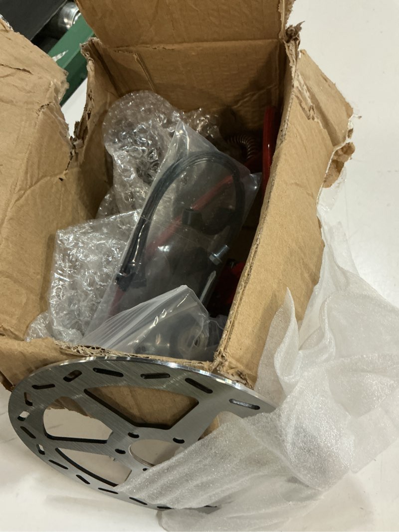 Condition photo showing Good Condition for yoxufa mini bike hydraulic brake kit with 180mm mini bike rear disc brake rotor replacement for baja doodle bug db30 blitz dirt bug predator 79cc 97cc 2.8hp engine parts hydraulic brake kit with disc brake rotor