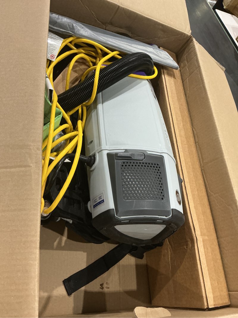 Condition photo showing New/Like New for proteam 101821 super coach pro 6, 6 qt. backpack vacuum w/ problade hard