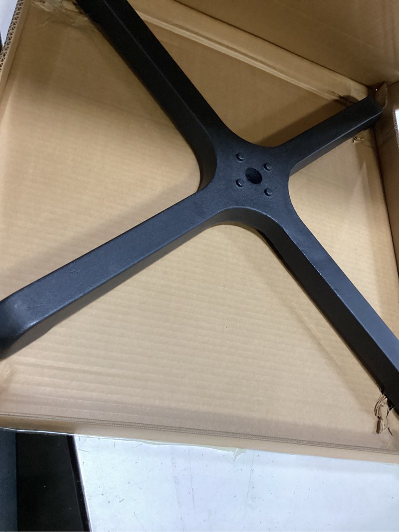 Condition photo showing Good Condition for flash furniture beverly 23.75" x 30" restaurant table x-base with 3" diameter table height column, commercial x-base cast iron table base, black classic
