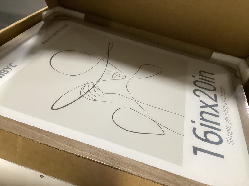 Condition photo showing Good Condition for 16x20 Poster Frame 3 Pack with HD Glass- Brown Walnut, Natural Solid Wood Picture Frame, Wall Gallery Frame