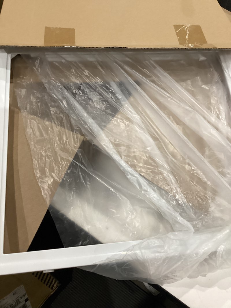 Condition photo showing As Is for 240350702 refrigerator crisper pan cover without glass, shelf frame replacement compatible with frigidaire kenmore refrigerators