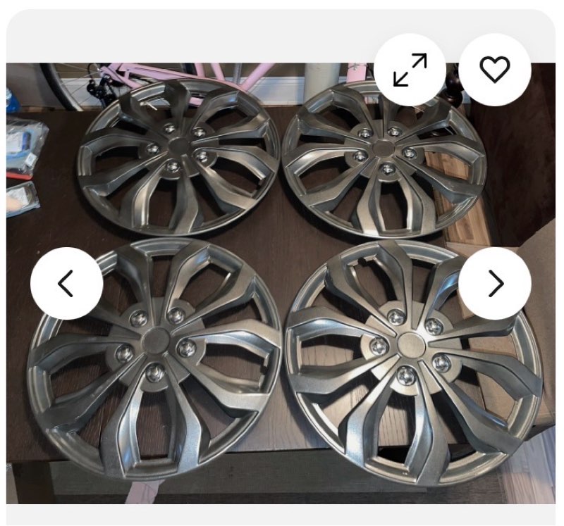 17" MetallicGrey/Gunmetal Wheel Covers/Hub Caps Fit R17 Tire U4A