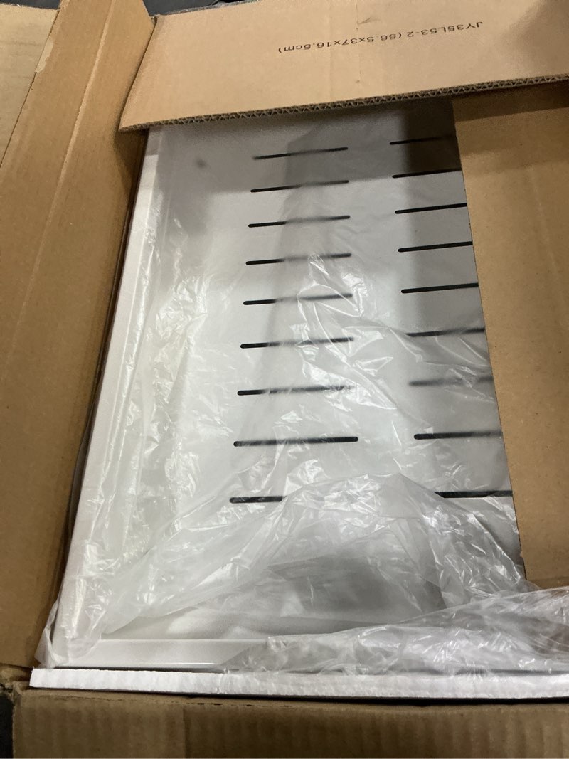 Condition photo showing Good Condition for 2Pack Pull out Cabinet Organizer, 21"Deep, Heavy Duty Full-extension Slide out Drawers for Kitchen Cabinet, Roll out Shelf Storage with Nano Adhesive for Pots, Bathroom, Pantry, Home, White White 13.8"Wide-21"Deep (2Pack?