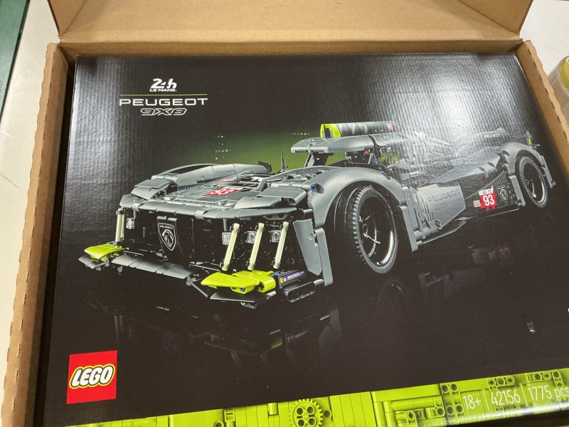 Condition photo showing New/Like New for lego technic peugeot 9x8 24h le mans hybrid hypercar 42156 collectible race car building kit for adults and teens, 1:10 scale racing car model, gift for motorsport fans