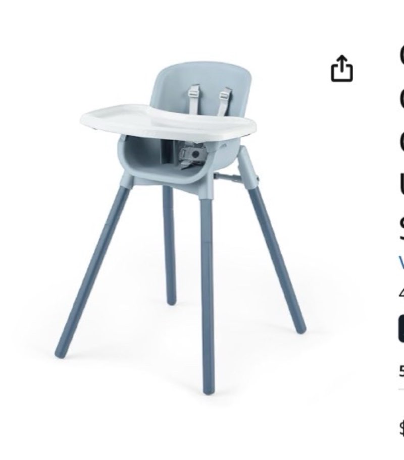 chicco zest™ le 4-in-1 folding high chair, feeding chair, toddler chair and youth stool, multi-use easy clean high chair | chai/beige chai zest le