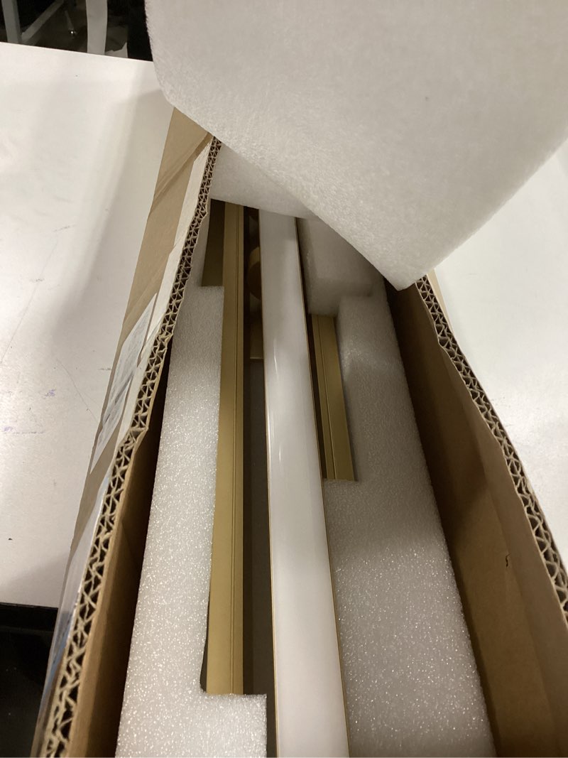 Condition photo showing New/Like New for Modern Gold Vanity Light Bathroom Wall Light Fixtures Over Mirror 35 Inch Long Dimmable 3-Light LED Bathroom Wall Lighting 5CCT(3000K/3800K/4500K/5200K/6000K) 35 Inches:Gold