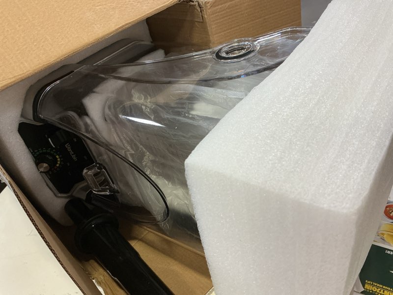 Condition photo showing Good Condition for wantjoin commercial professional blender with shield quiet sound enclosure 2200w industries strong and quiet professional-grade power, self-cleaning, silver