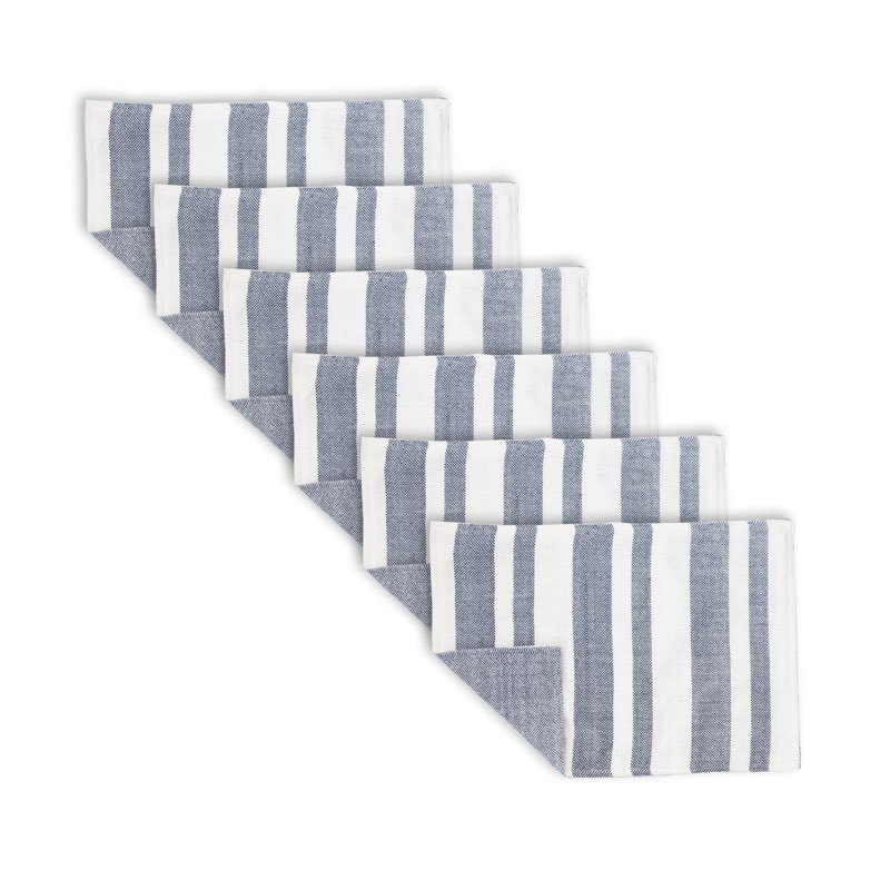 Highberger Sol Stripe Cotton Placemat (Set of 6) Indigo