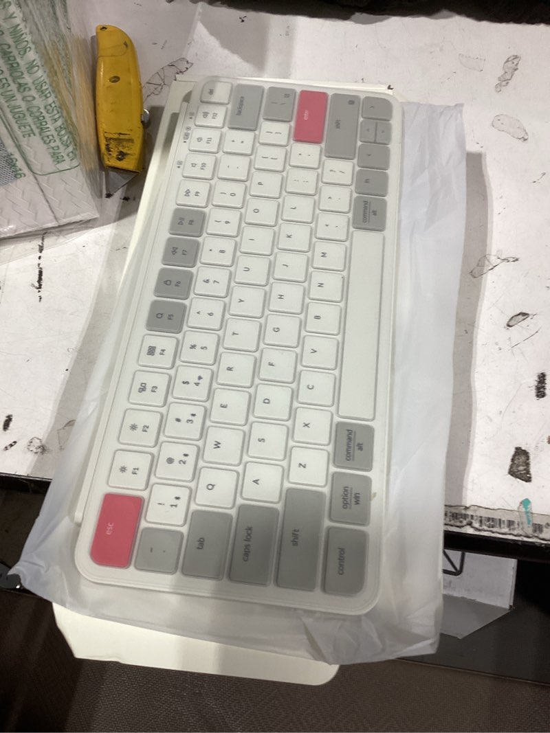 Condition photo showing New/Like New for keychron b1 pro ultra-slim zmk/launcher wireless bluetooth 2.4 ghz/wired connection keyboard for mac windows linux - retro red