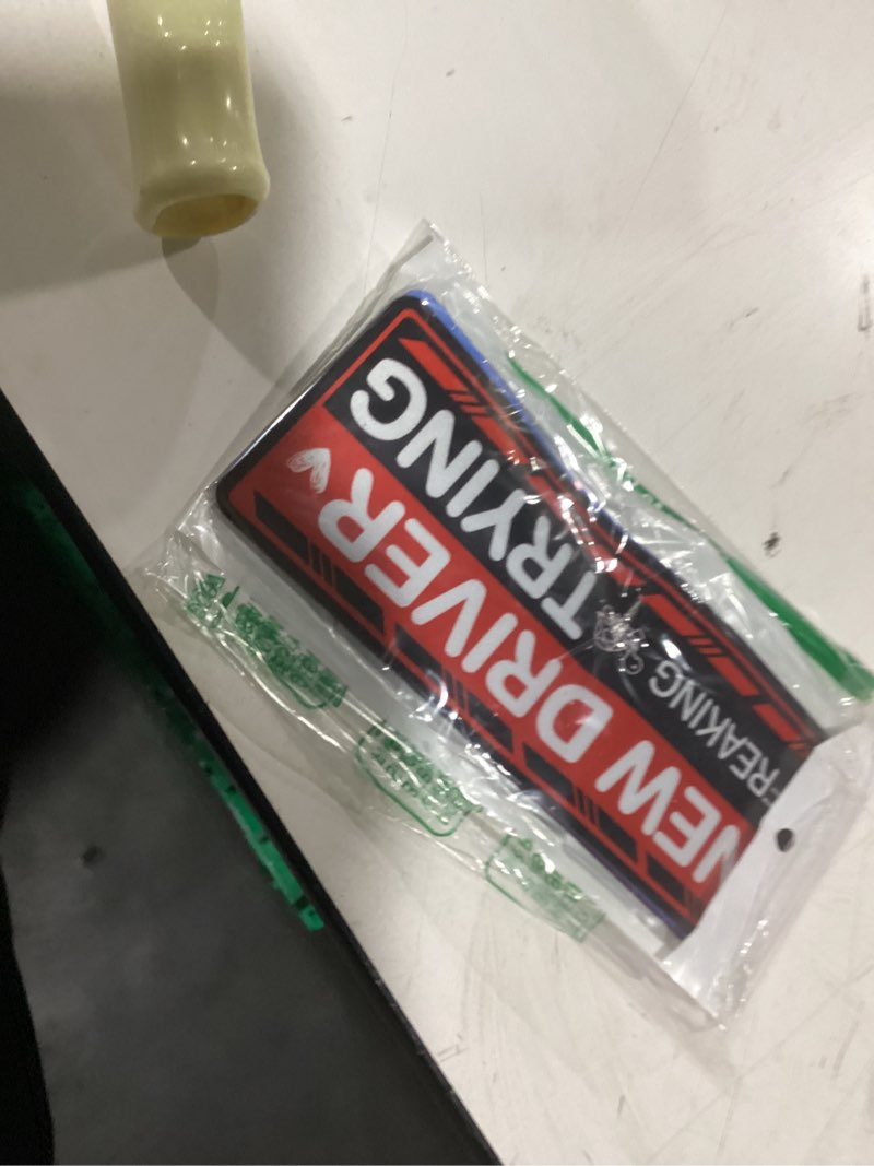 Condition photo showing New/Like New for 4pcs student driver magnet car stickers for beginners, new driver magnet for car, student driver magnetic, new sticker signs safety warning, reflective rookie bumper magnets safety decoration supplies colorful 4