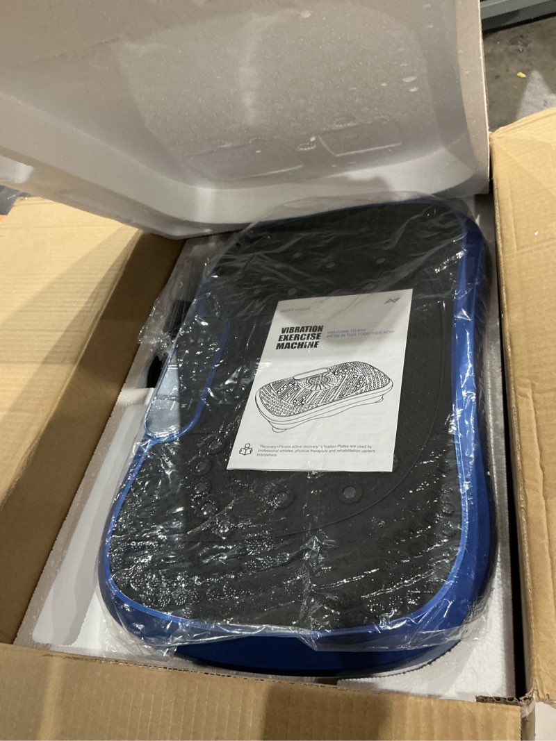 Condition photo showing Good Condition for axv vibration plate fitness platform exercise machine vibrating shaking full body shaker workout vibrate stand shake board sport gym for weight loss fat burner for women men slim-blue