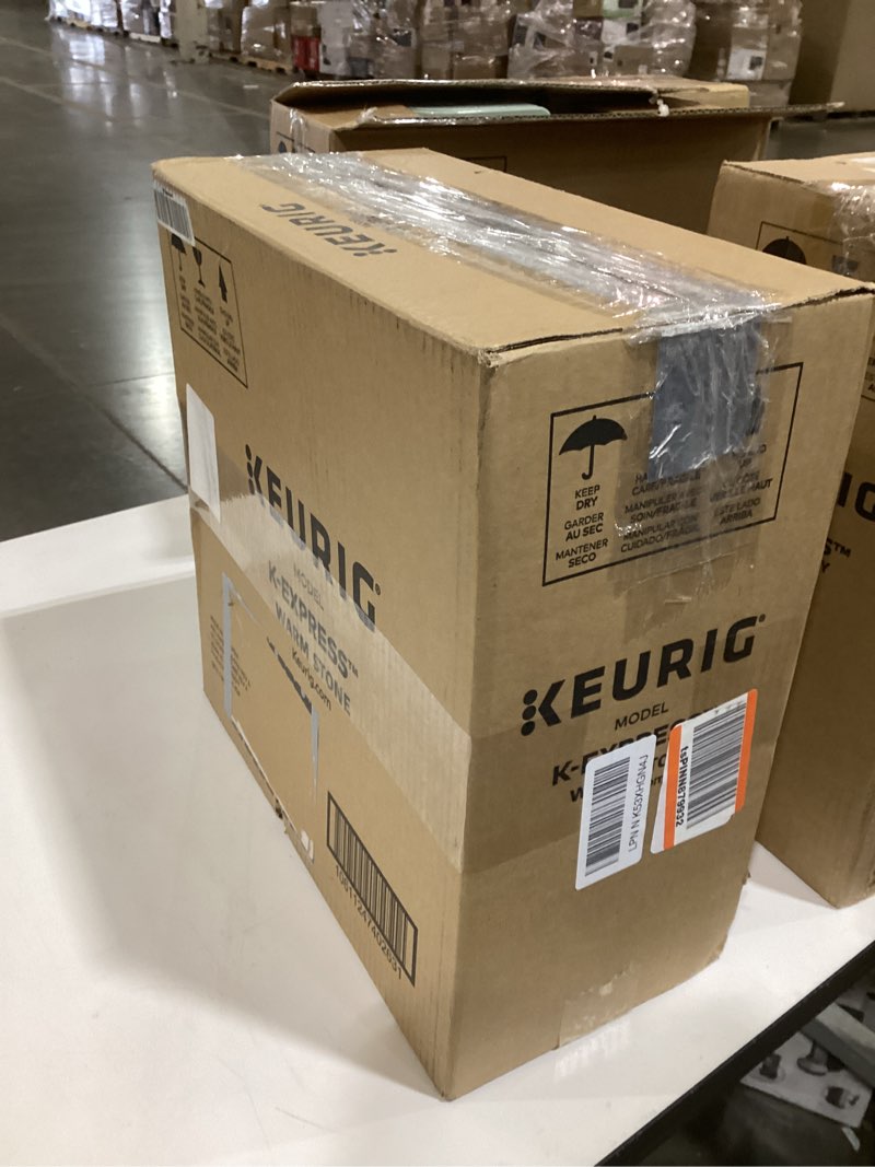 Condition photo showing As Is for Warm stone keurig coffee maker