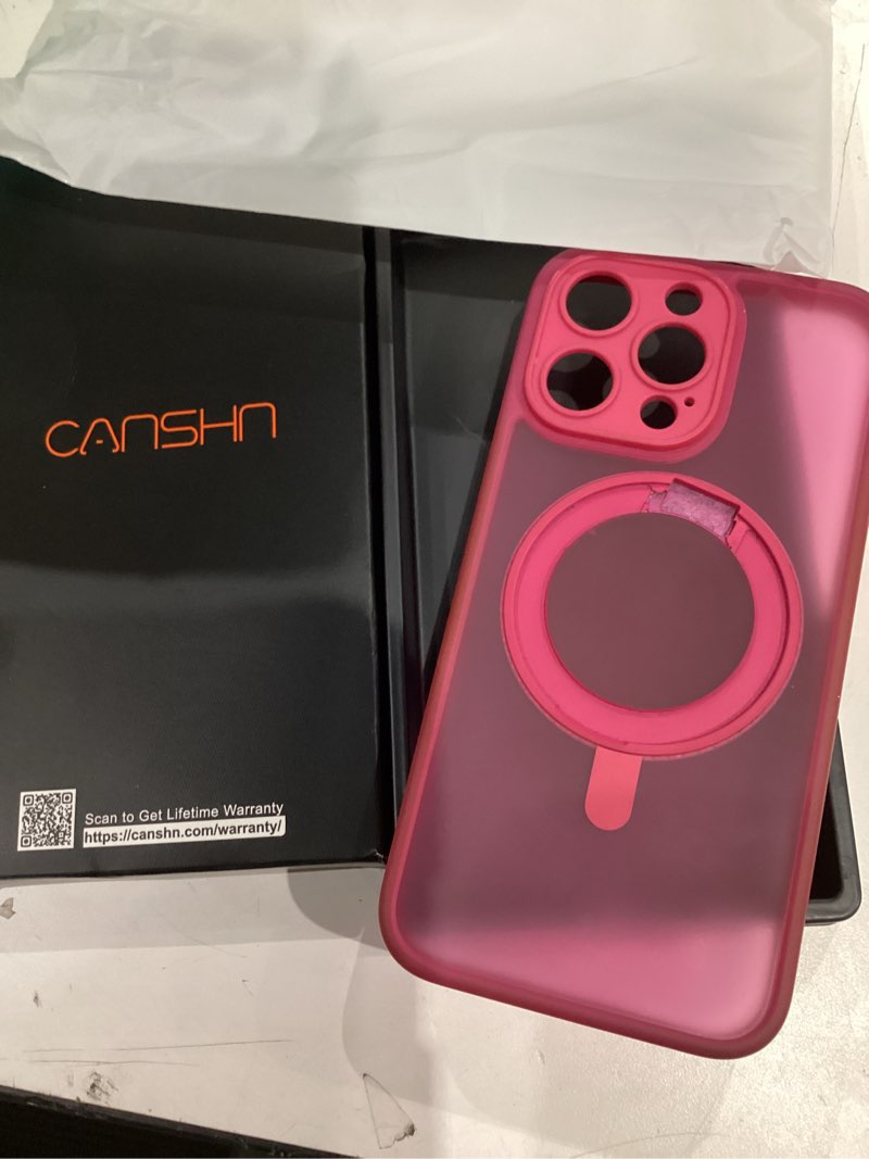 canshn 360° spin magnetic stand for iphone 15 pro max case [full camera protection] [compatible with