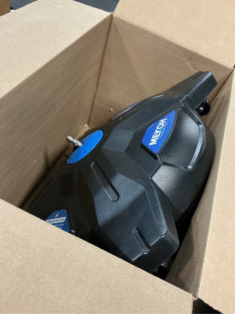 Condition photo showing Good Condition for mekoh 16.5” pressure washer surface cleaner, large lightweight driveway pressure washer attachment 3600psi, 4 caster wheels, 1/4” quick connect, universal gas & electric power washer surface cleaner black