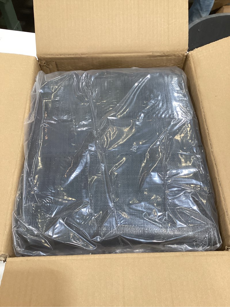 Condition photo showing Good Condition for Tarps Heavy Duty Waterproof 14x18ft,TEZONG Black Tarp 16Mil Plastic Tarpaulin Outdoor Tarp Cover for Emergency Rain,Patio Furniture,Wood,Roof,Camping,Car,Pool Black 14x18ft-16Mil