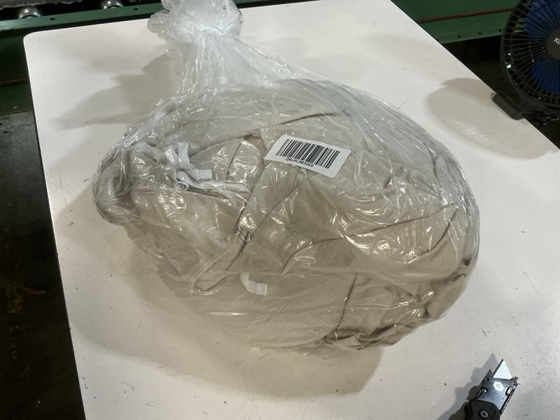 Condition photo showing As Is for quince european linen duvet cover, king/cal king, sand