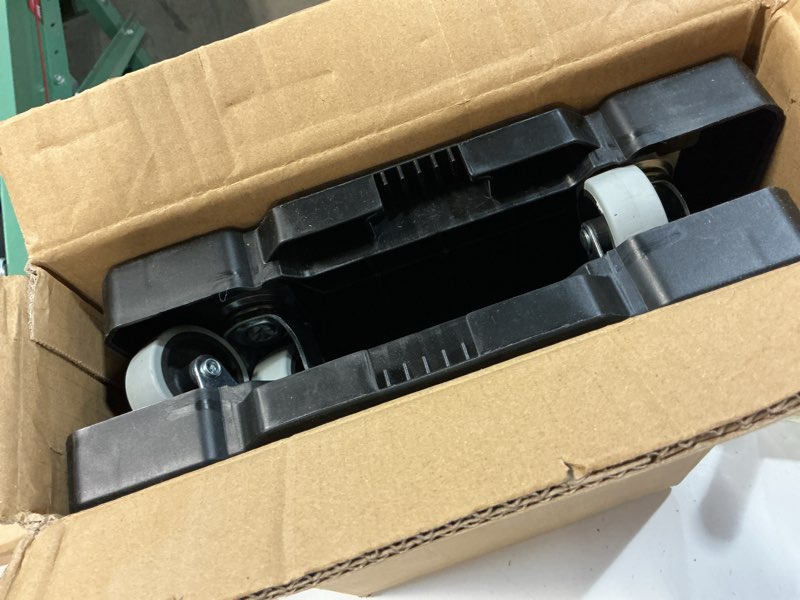 Condition photo showing As Is for kavlium 2 pack furniture dolly, 16.9"x11.7" heavy duty moving dolly with 4 wheels, non-slip textured surface for moving boxes appliances, max load 500 lbs, black