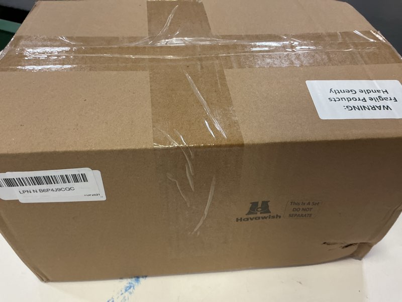 Condition photo showing New/Like New for Havawish 12 Pcs 6.8 oz Glass Maple Syrup Bottles Small Syrup Container with Loop Handle and Plastic Lids, Small Empty Jars for Oil Storage Gift (White)