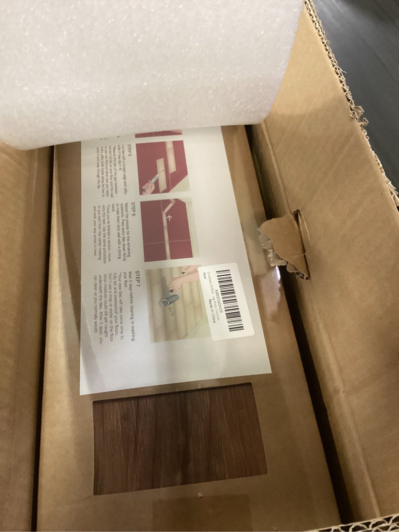 Condition photo showing New/Like New for Livelynine 36-Pack 6x36 Peel and Stick Floor Tile Natural Wood Plank Vinyl Flooring Planks Self Adhesive Vinyl Floor Tiles Luxury Renter Friendly Floor Cover Waterproof RV Flooring Sticky Linoleum 36-Planks 6x36inch Acacia Wood