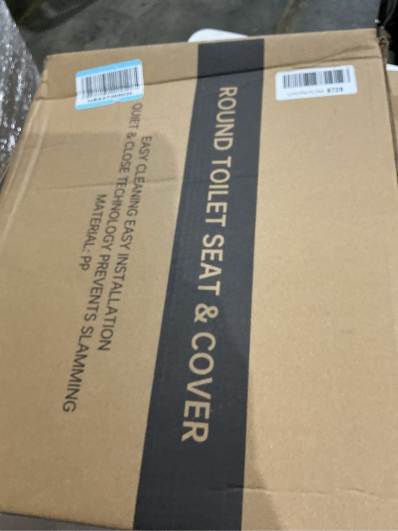 Condition photo showing Good Condition for toilet seat elongated, toilet seats with cover quiet close, never loosen bumpers, easy removing and cleaning, white, 18.5"l x 14"w