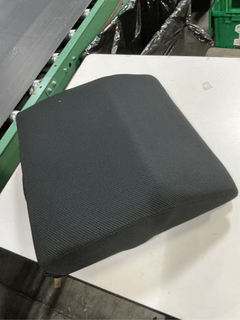 Condition photo showing As Is for intevision 4-in-1 footrest for added height - premium foam foot cushion works great for under desk or bar - will not slide on any surface