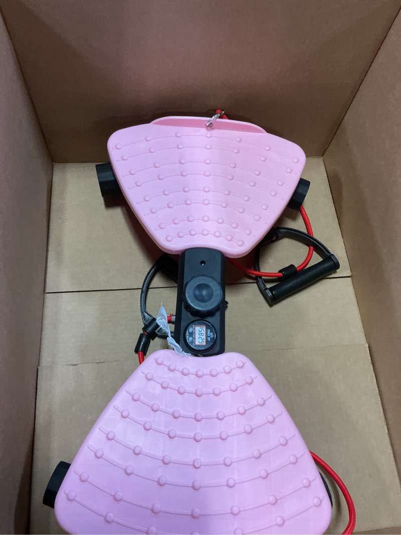 Condition photo showing As Is for (440 lbs Weight Capacity) Waist Twister, Waist Twister Machine Exercise Fitness Tool, Twist Machine for Slim Waist and Core, with Smart LED Digital Display, 20dB Ultra-Quiet for Women Men Pink