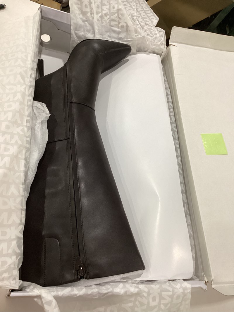 DKNY Women's Nixie Evening Knee High Boot with Heel Sneaker, Brown, 9.5